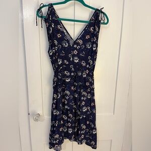Thakoon navy Floral V-Neck Dress size 0